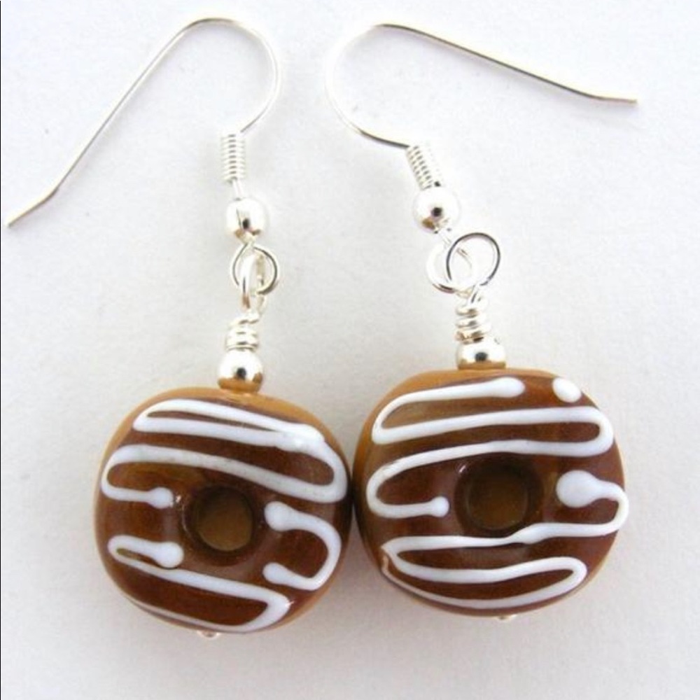 Glass Chocolate Donut With Icing (Handmade)